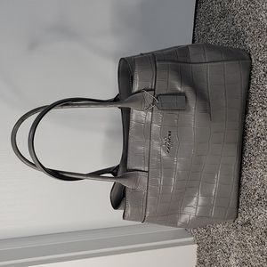 Gray Crocodile Coach Purse